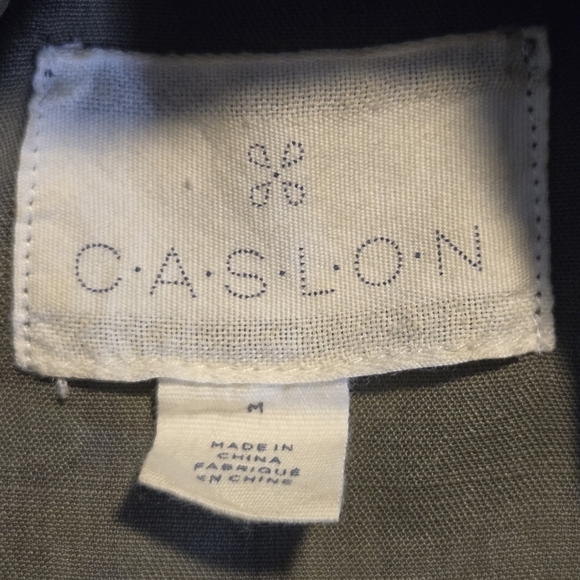 Caslon Womens Green Camoflauge Cotton Tencel Cargo Utility Vest Size Medium - Picture 7 of 8